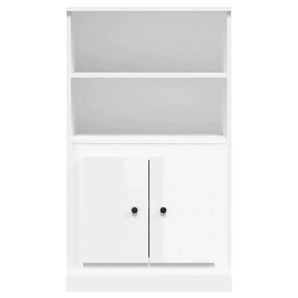 Highboard High Gloss White 60x35.5x103.5 cm Engineered Wood 816314