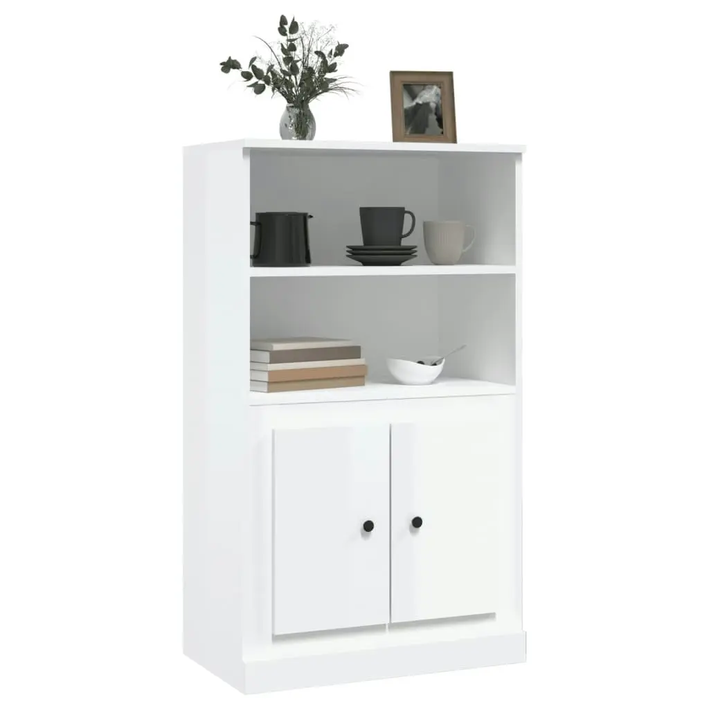 Highboard High Gloss White 60x35.5x103.5 cm Engineered Wood 816314