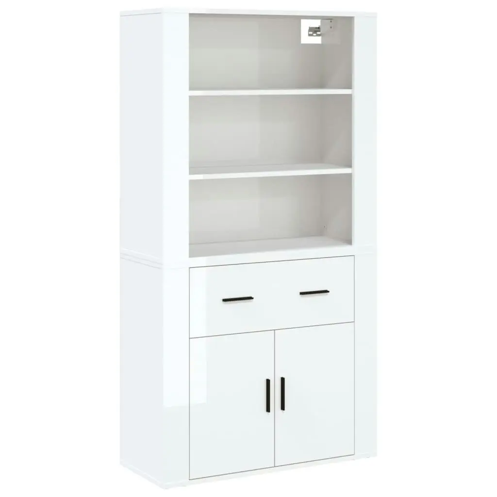 Highboard High Gloss White Engineered Wood 3185377