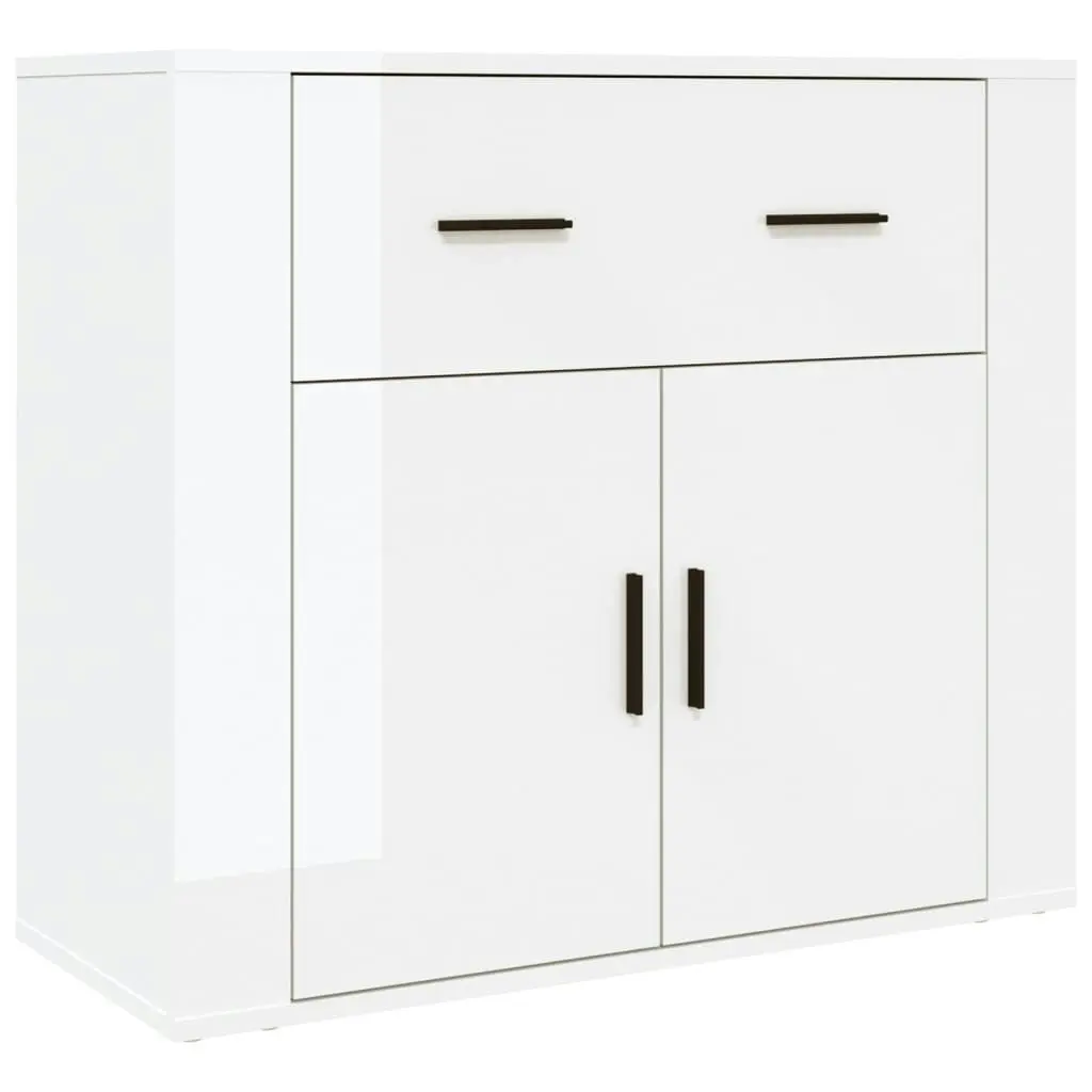 Highboard High Gloss White Engineered Wood 3185377