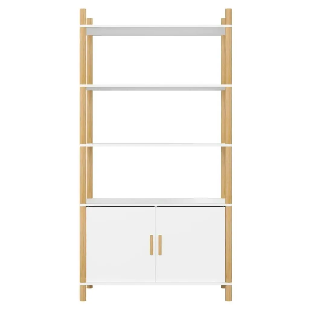 Highboard White 80x40x153 cm Engineered Wood 345702