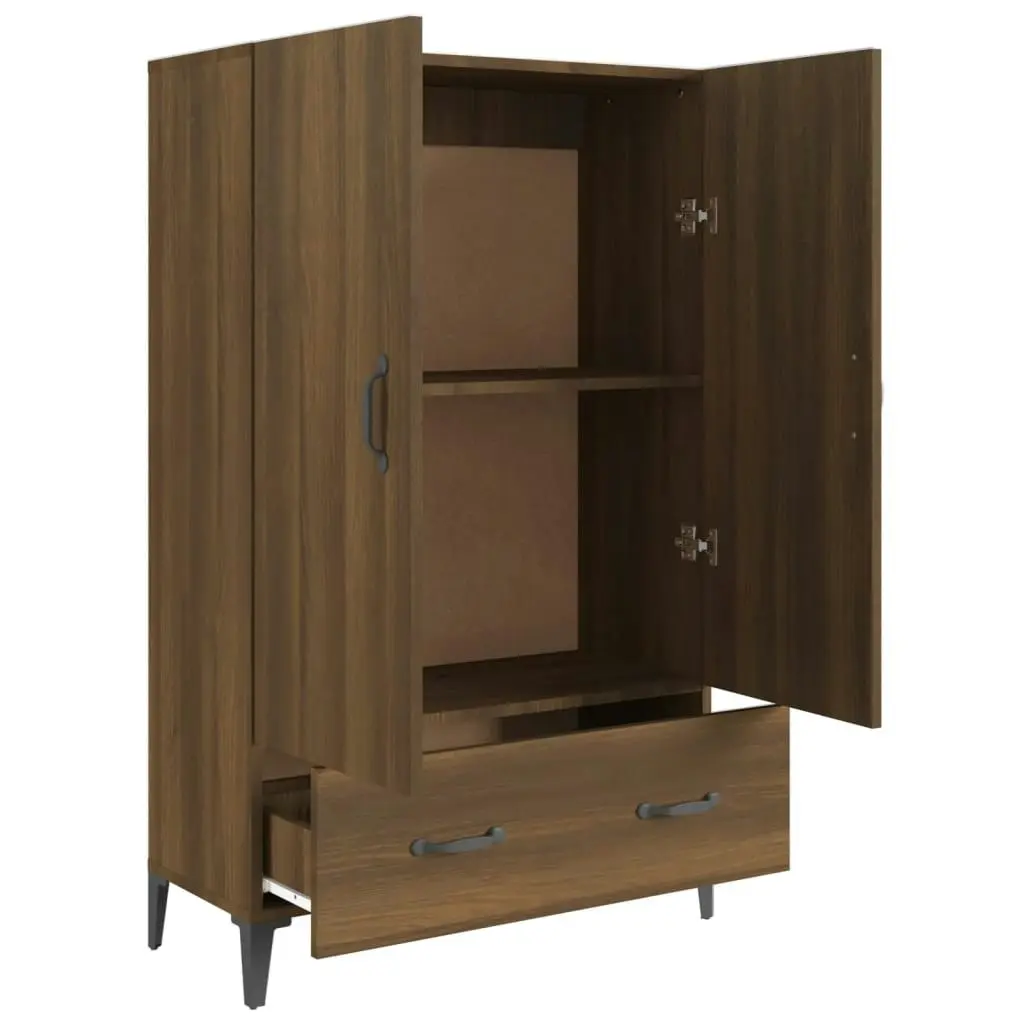 Highboard Brown Oak 70x31x115 cm Engineered Wood 817476