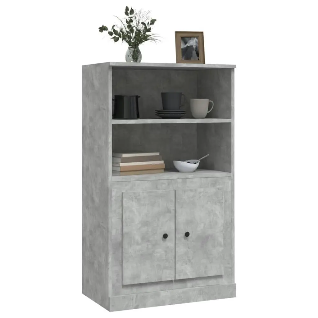 Highboard Concrete Grey 60x35.5x103.5 cm Engineered Wood 816316