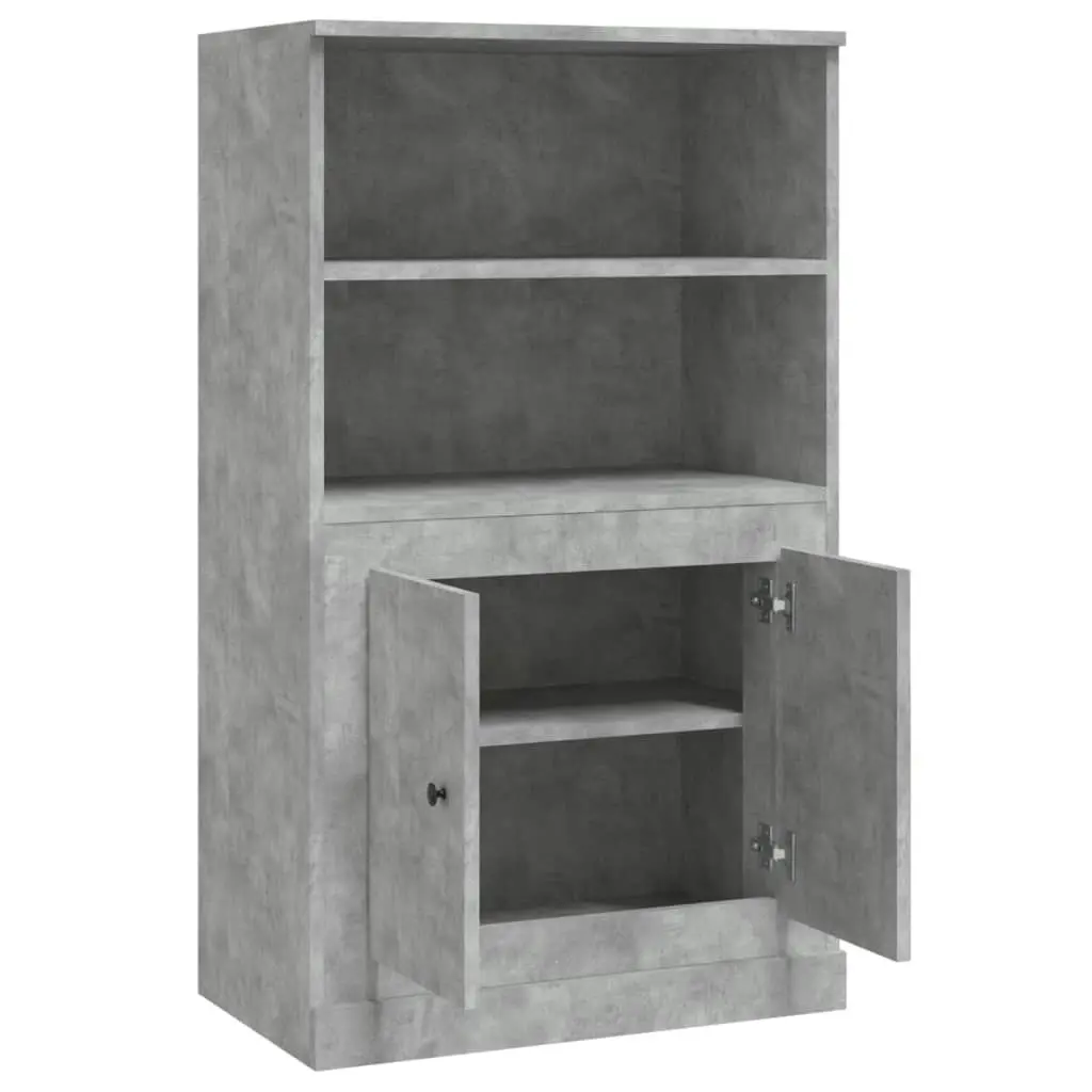 Highboard Concrete Grey 60x35.5x103.5 cm Engineered Wood 816316