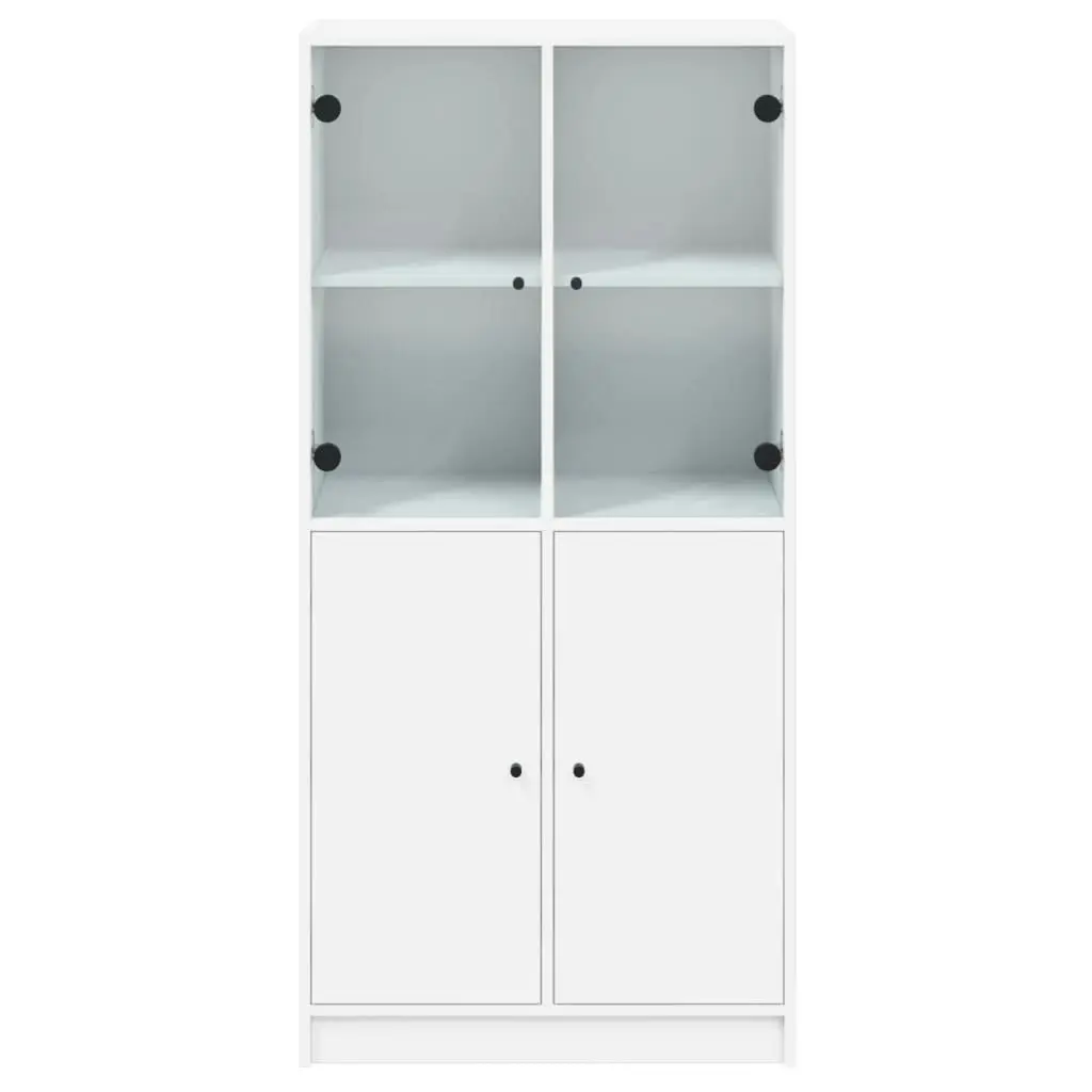 Highboard with Doors White 68x37x142 cm Engineered Wood 3295864