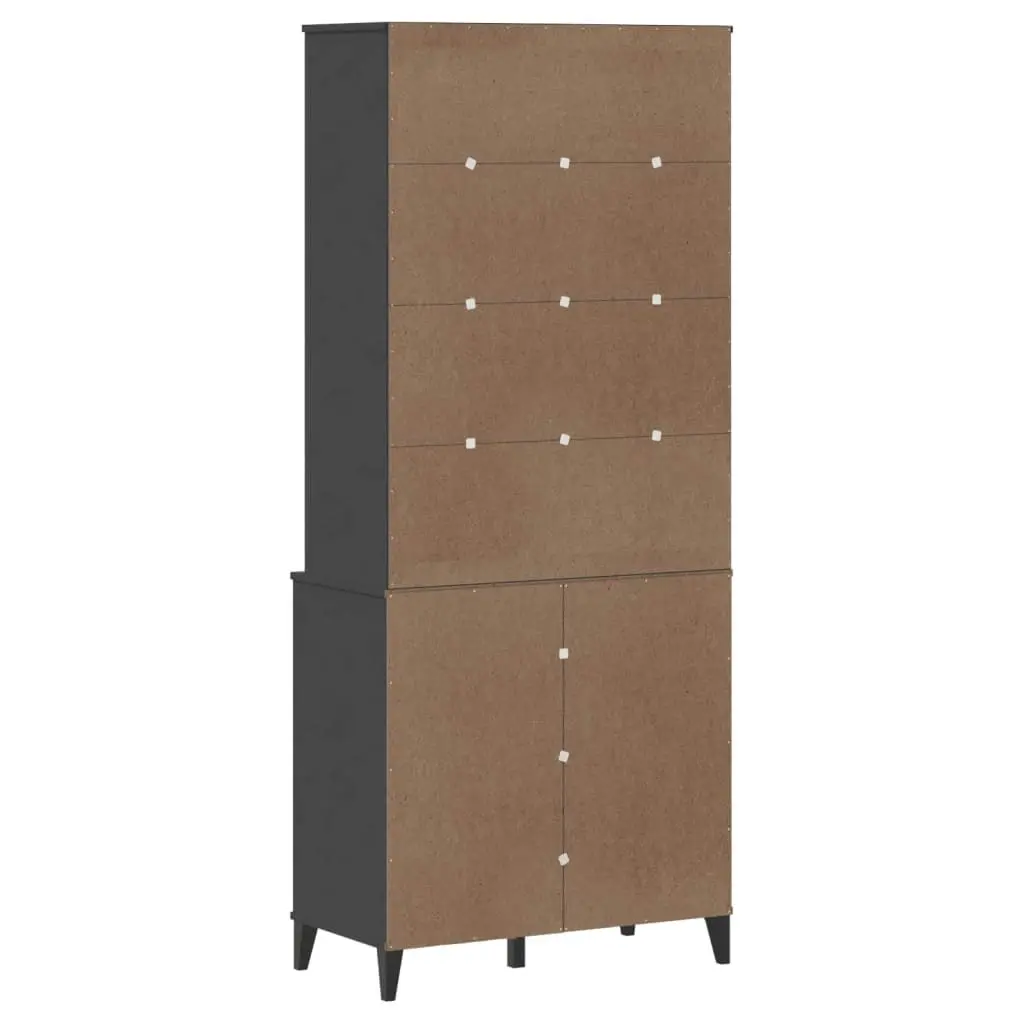 Highboard VIKEN Anthracite Grey 80x40x190 cm Solid Wood Pine 3207146