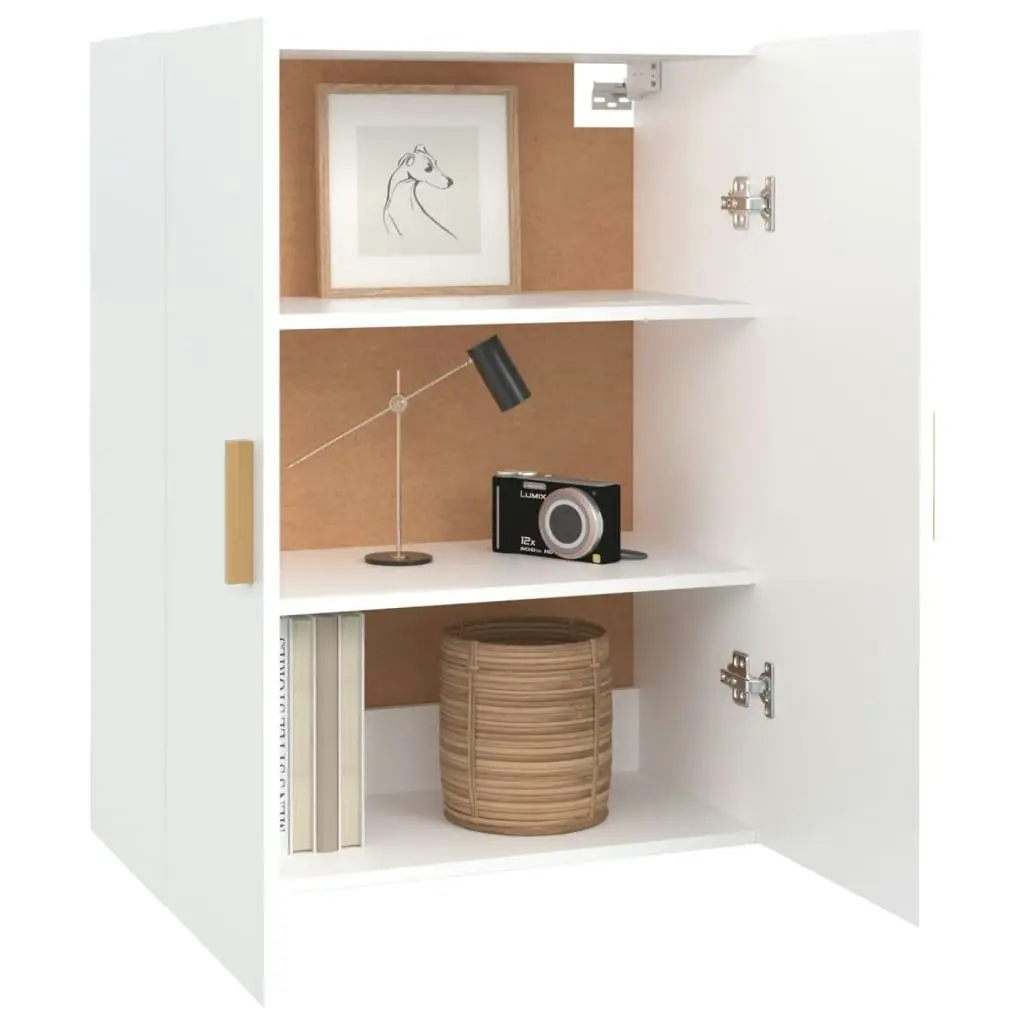 Hanging Wall Cabinet White 69.5x34x90 cm 812258