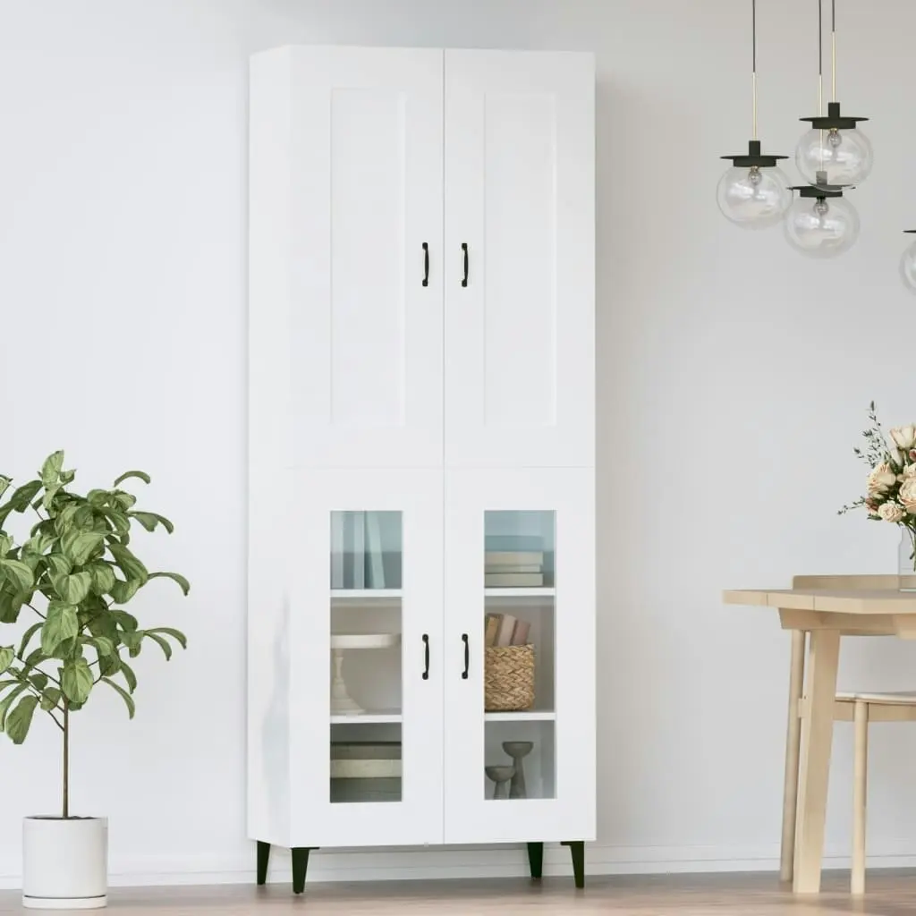 Highboard White 69.5x34x180 cm Engineered Wood 3114980