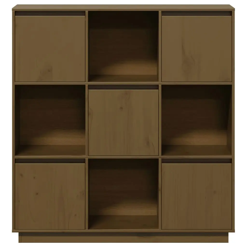 Highboard Honey Brown 110.5x35x117 cm Solid Wood Pine 814372