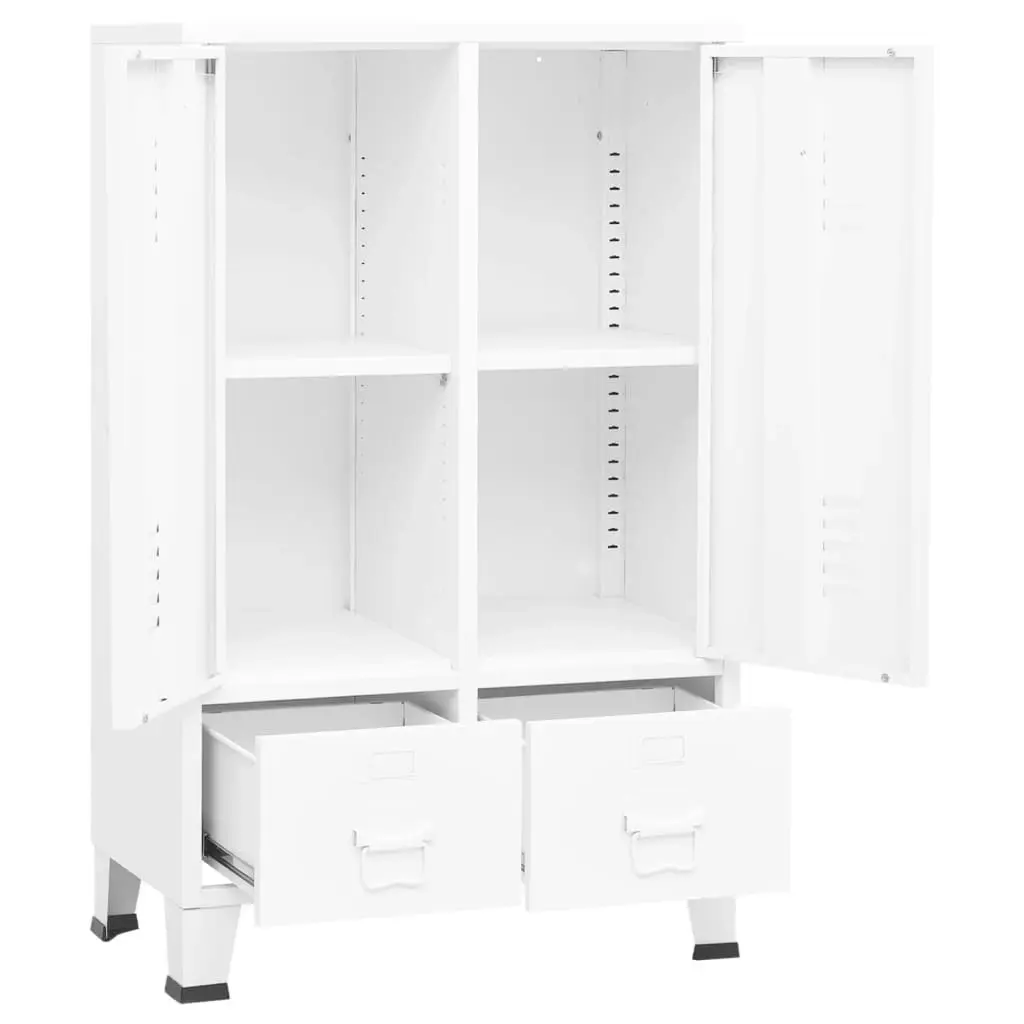 Industrial Wardrobe White 67x35x107 cm Steel 339611