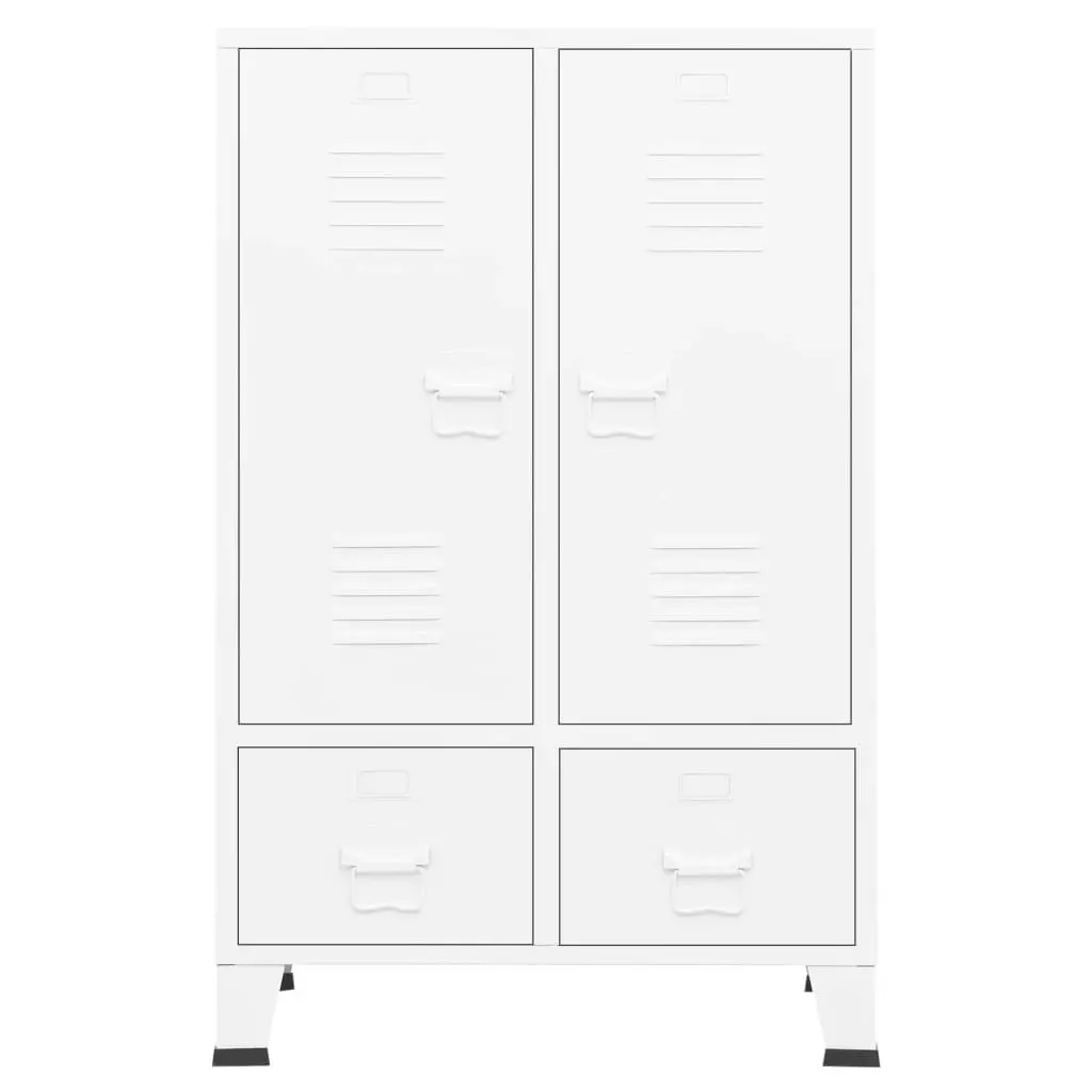 Industrial Wardrobe White 67x35x107 cm Steel 339611