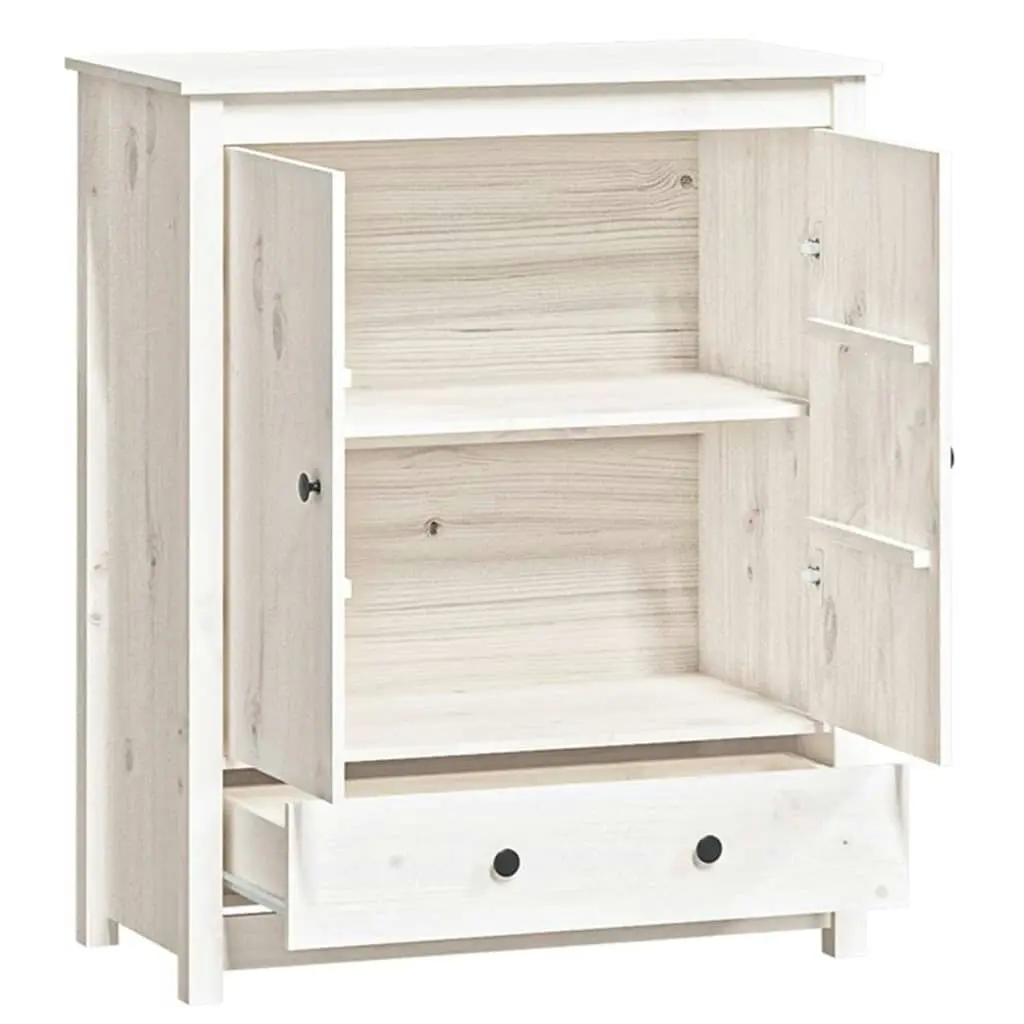 Highboard White 83x41.5x100 cm Solid Wood Pine 823515