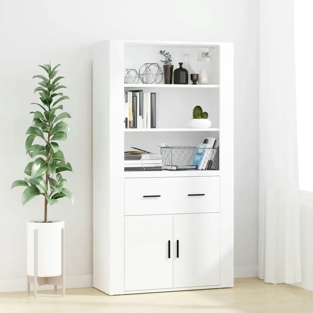 Highboard White Engineered Wood 3185375