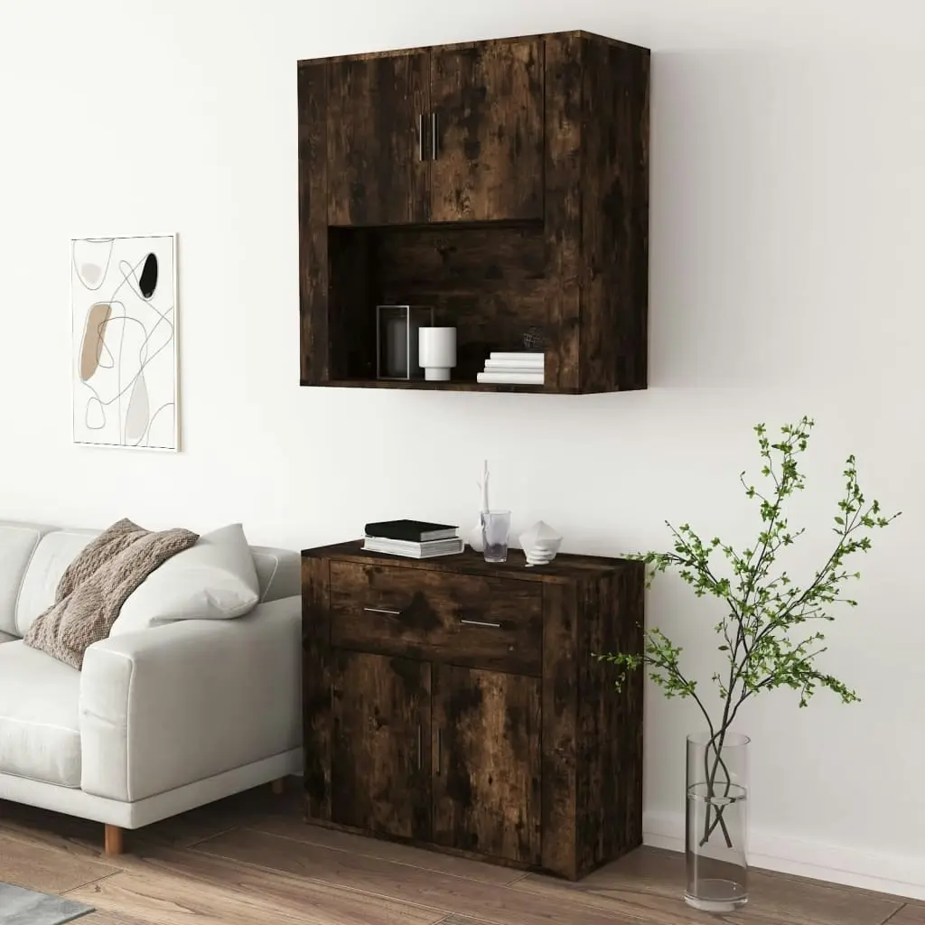 Highboard Smoked Oak Engineered Wood 3185372