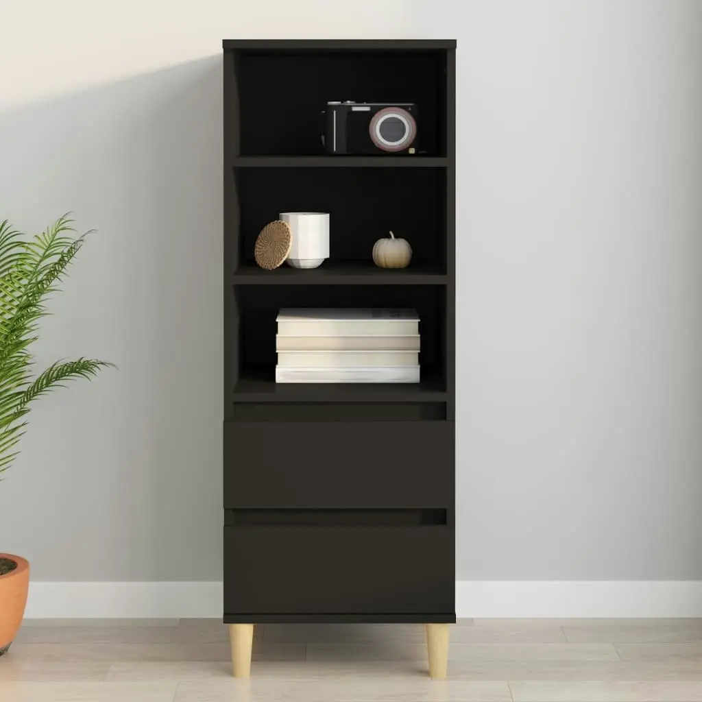 Highboard Black 40x36x110 cm Engineered Wood 821237