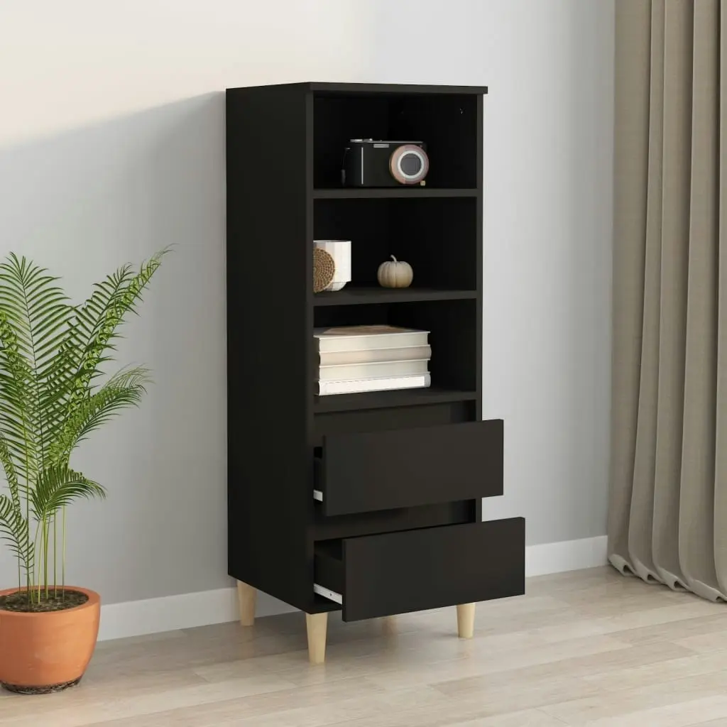 Highboard Black 40x36x110 cm Engineered Wood 821237