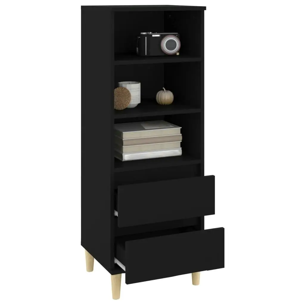 Highboard Black 40x36x110 cm Engineered Wood 821237