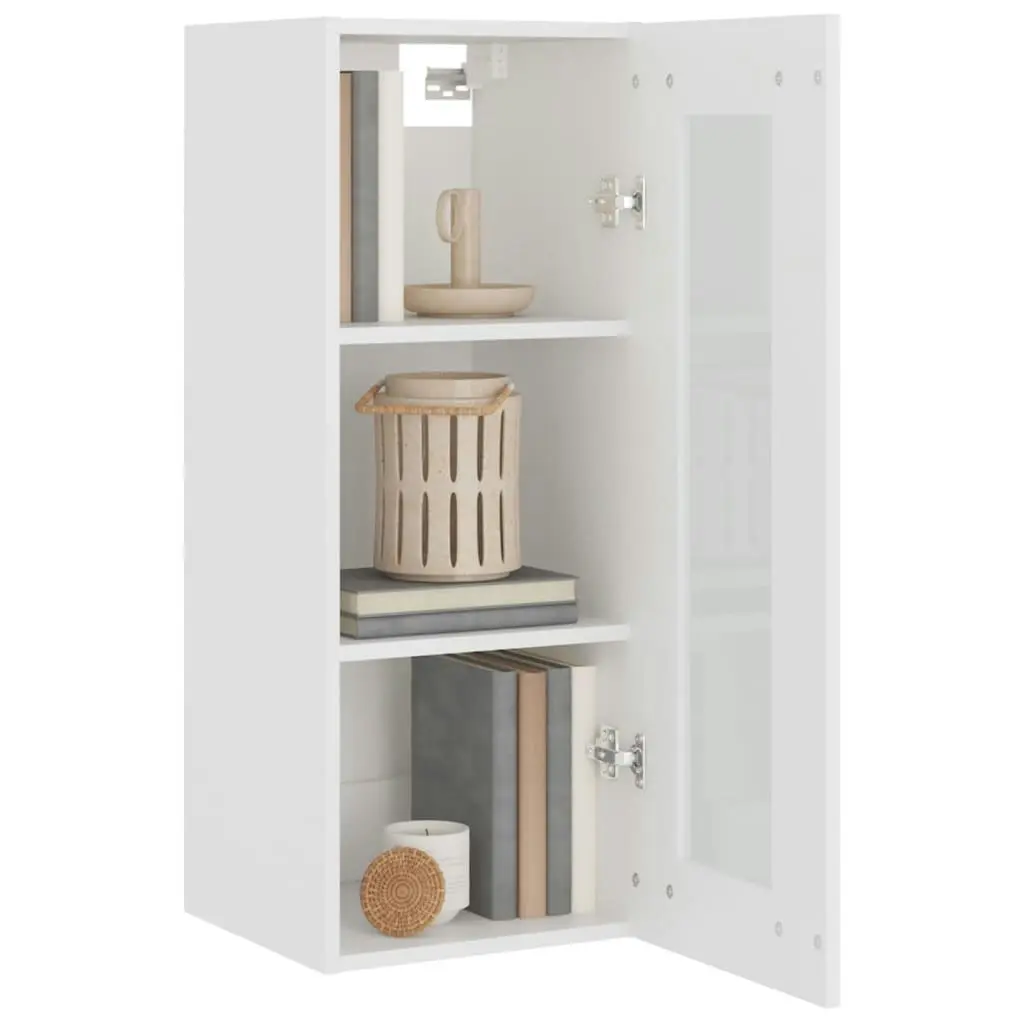 Hanging Wall Cabinet White 34.5x34x90 cm 812456