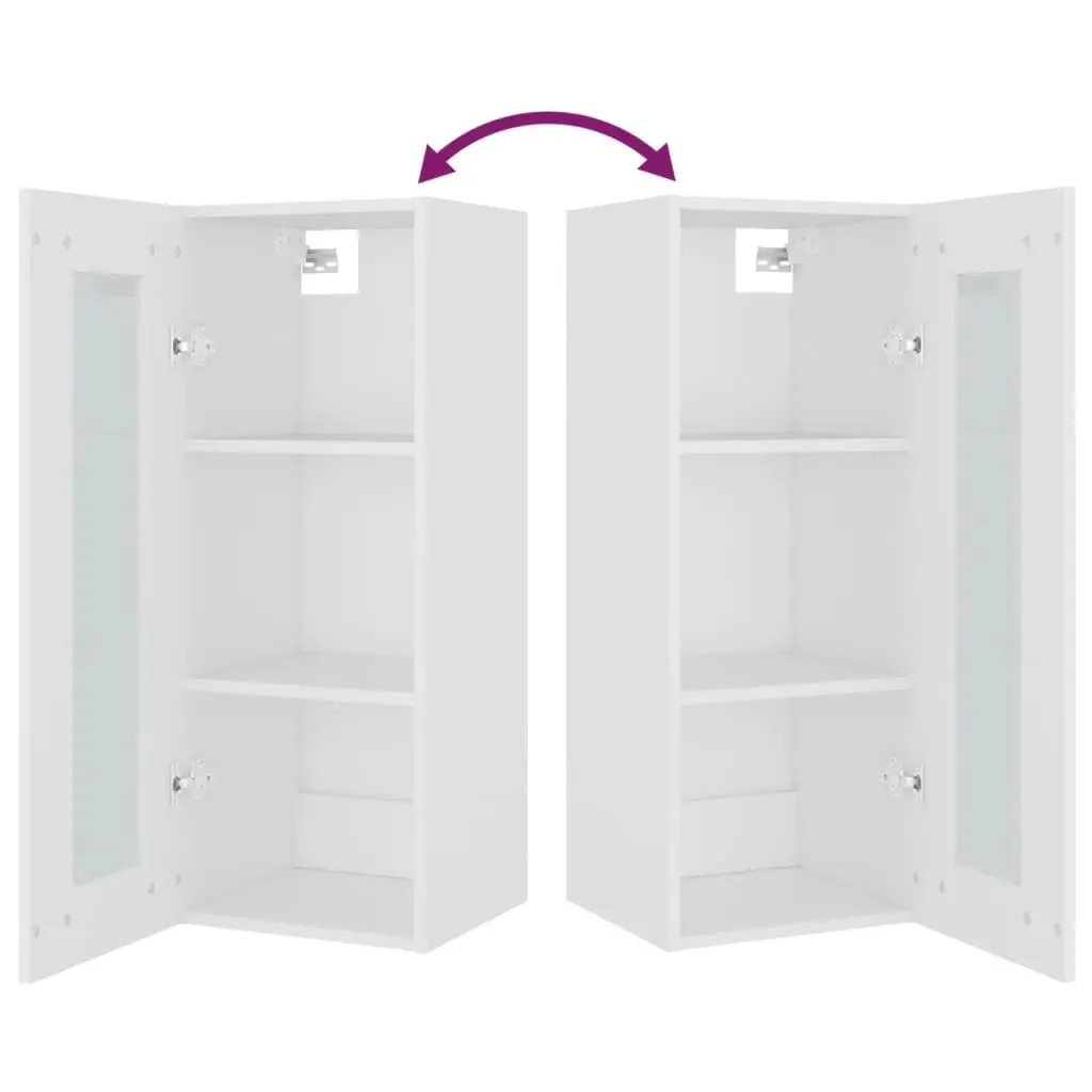 Hanging Wall Cabinet White 34.5x34x90 cm 812456