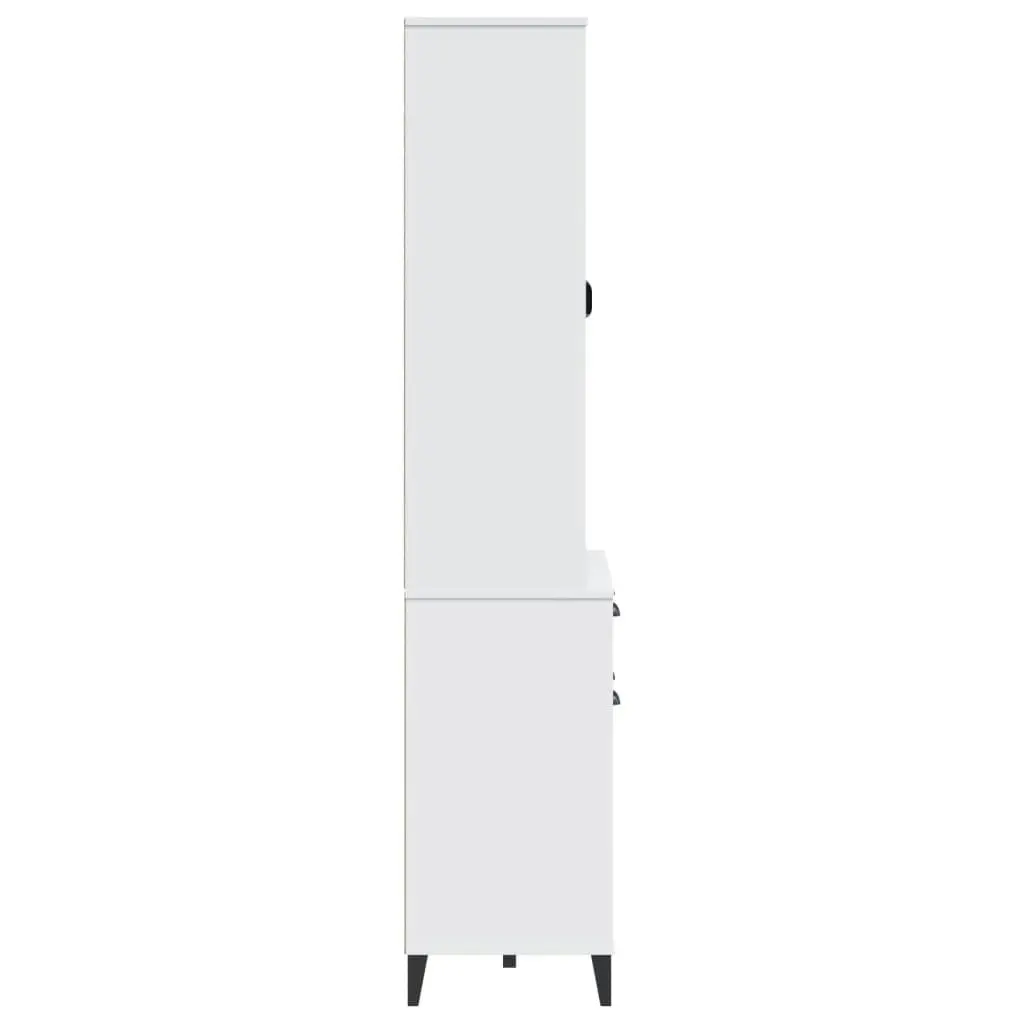 Highboard VIKEN White 80x40x190 cm Solid Wood Pine 3207147