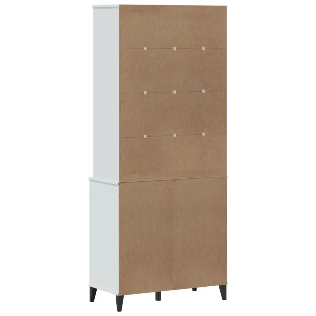 Highboard VIKEN White 80x40x190 cm Solid Wood Pine 3207147