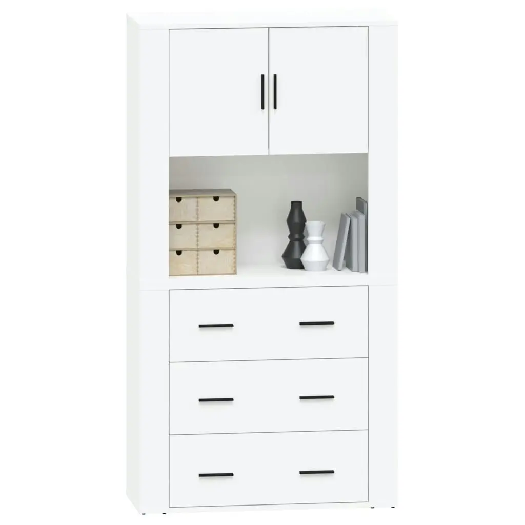 Highboard High Gloss White Engineered Wood 3185385