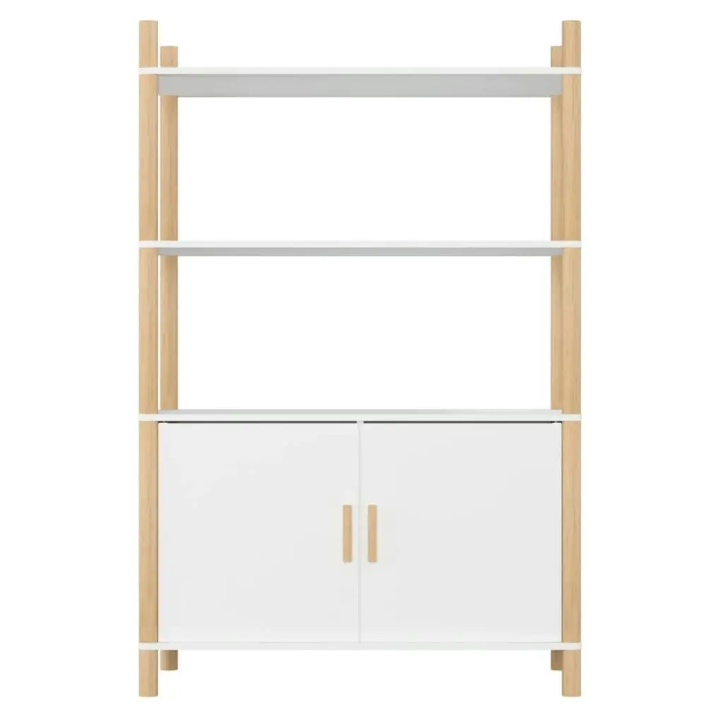 Highboard White 80x40x121 cm Engineered Wood 345699