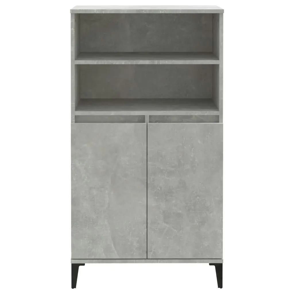 Highboard Concrete Grey 60x36x110 cm Engineered Wood 821232