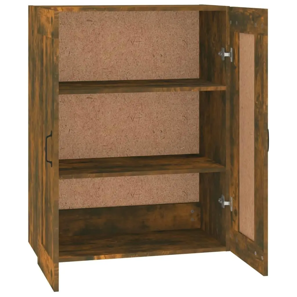 Hanging Wall Cabinet Smoked Oak 69.5x32.5x90 cm 817396