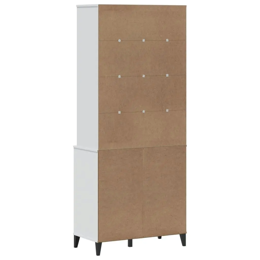 Highboard VIKEN White 80x40x190 cm Solid Wood Pine 3207150