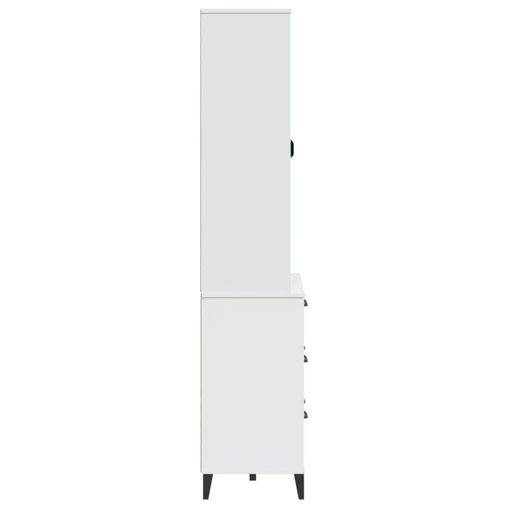 Highboard VIKEN White 80x40x190 cm Solid Wood Pine 3207150