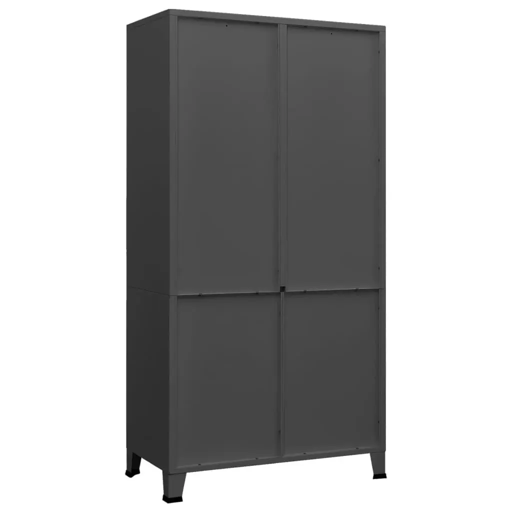 Industrial Wardrobe Anthracite 90x50x180 cm Metal 339615