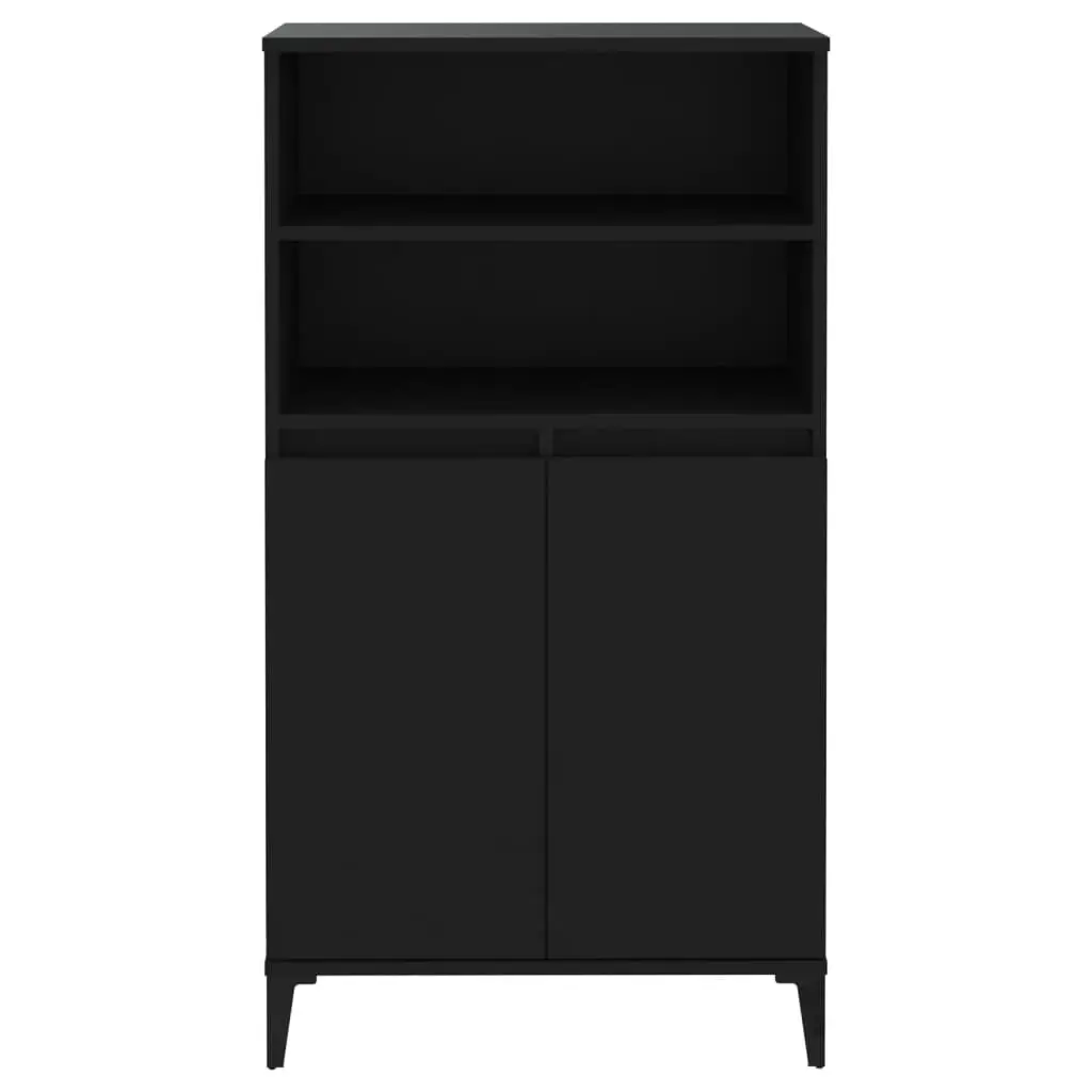 Highboard Black 60x36x110 cm Engineered Wood 821229