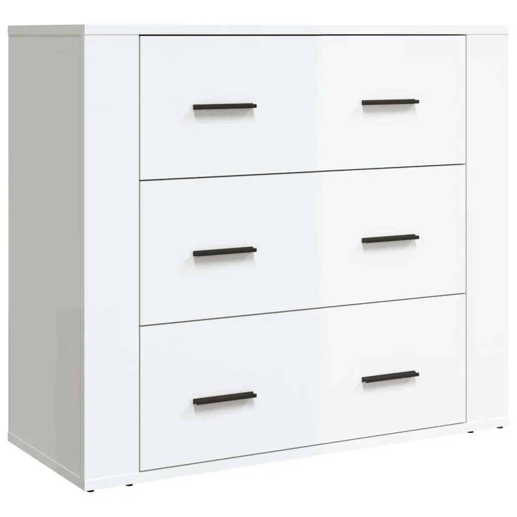 Highboard High Gloss White Engineered Wood 3185393