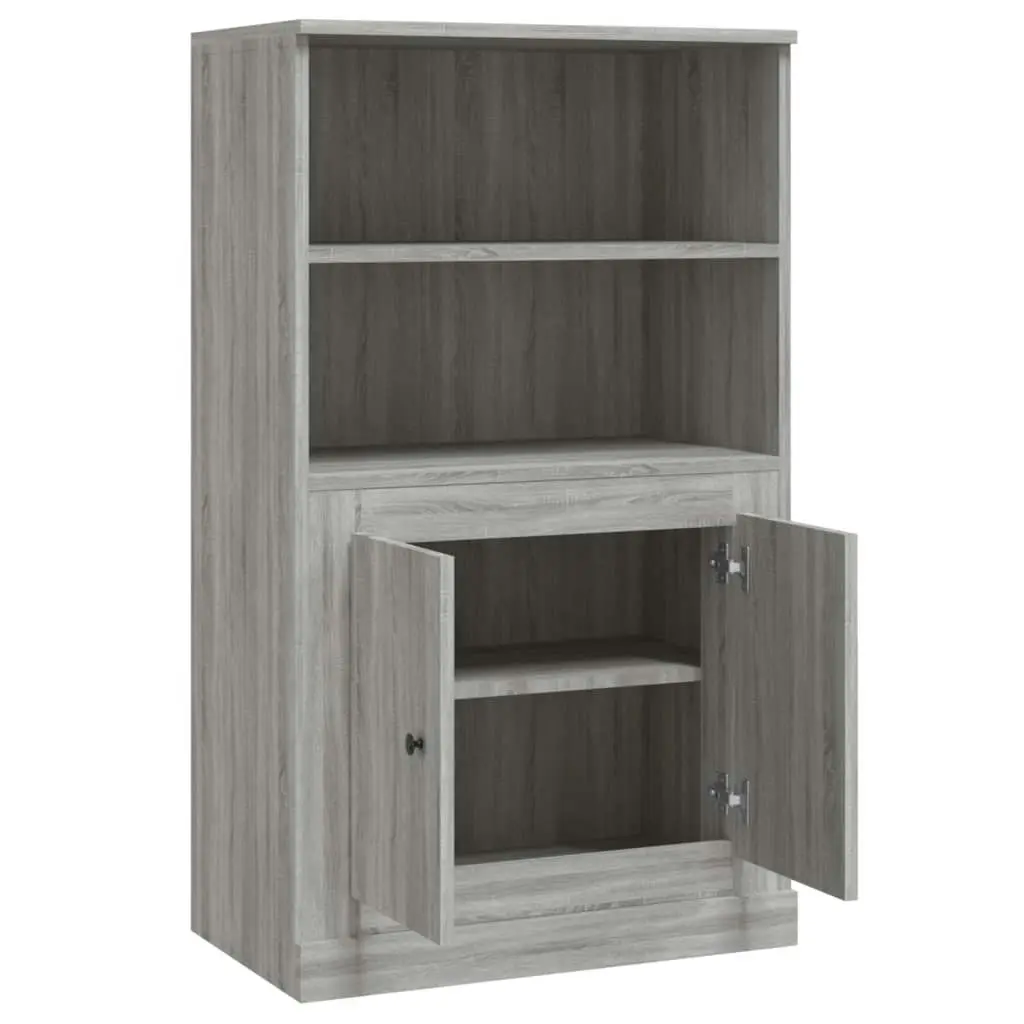 Highboard Grey Sonoma 60x35.5x103.5 cm Engineered Wood 816318