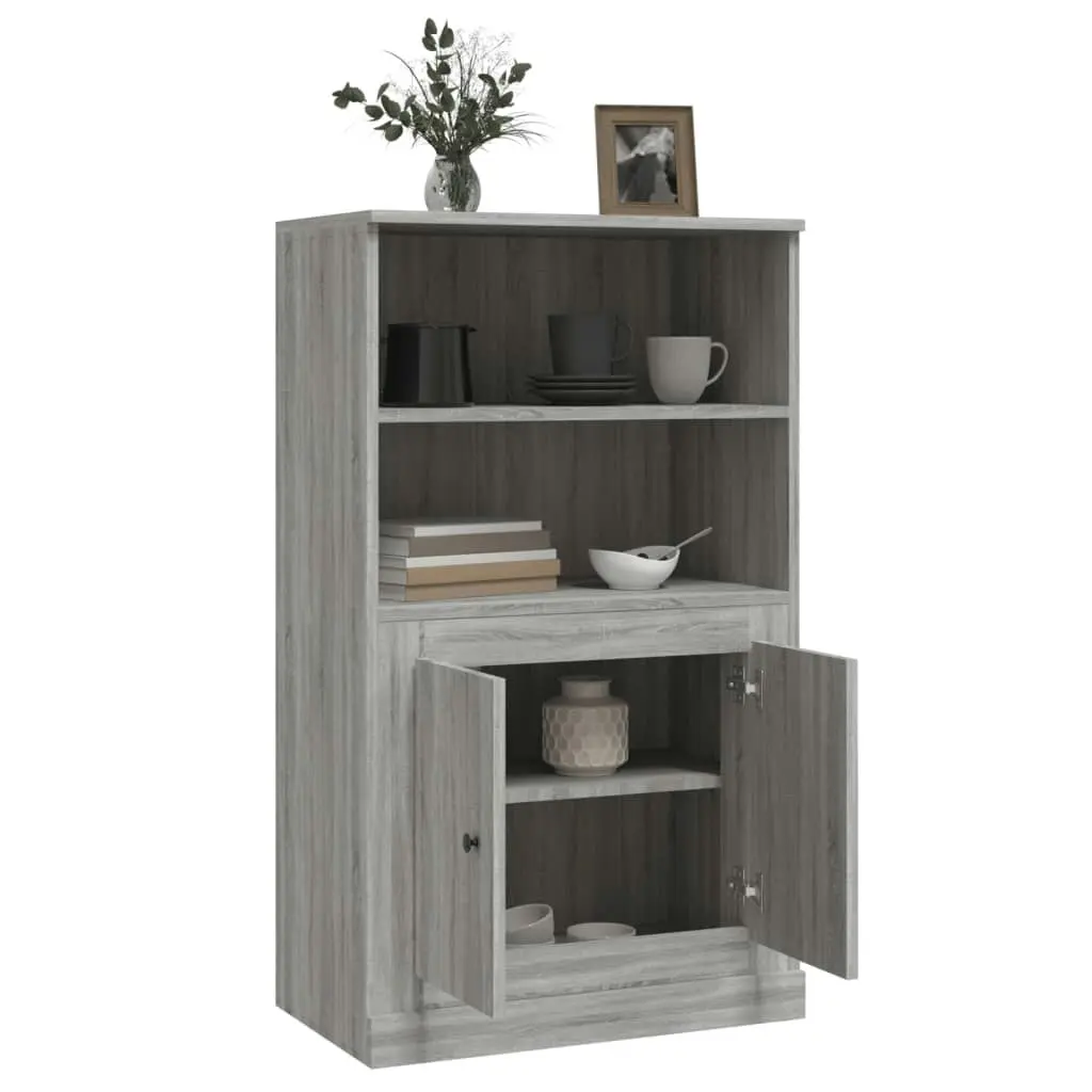 Highboard Grey Sonoma 60x35.5x103.5 cm Engineered Wood 816318