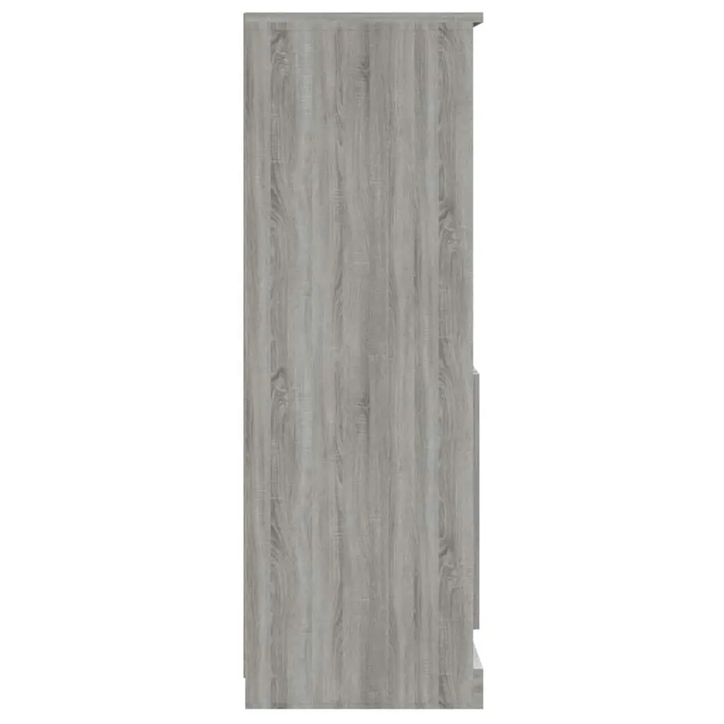 Highboard Grey Sonoma 60x35.5x103.5 cm Engineered Wood 816318