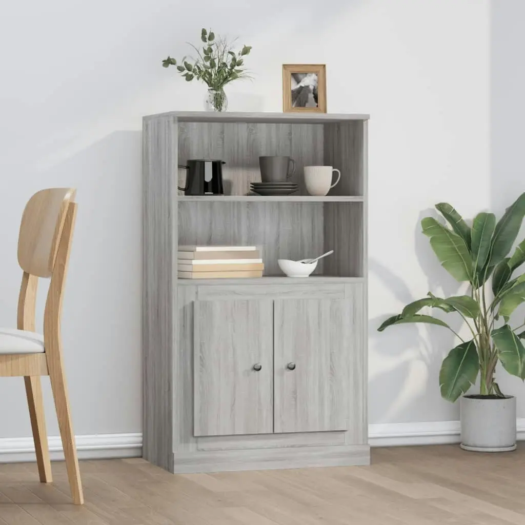 Highboard Grey Sonoma 60x35.5x103.5 cm Engineered Wood 816318