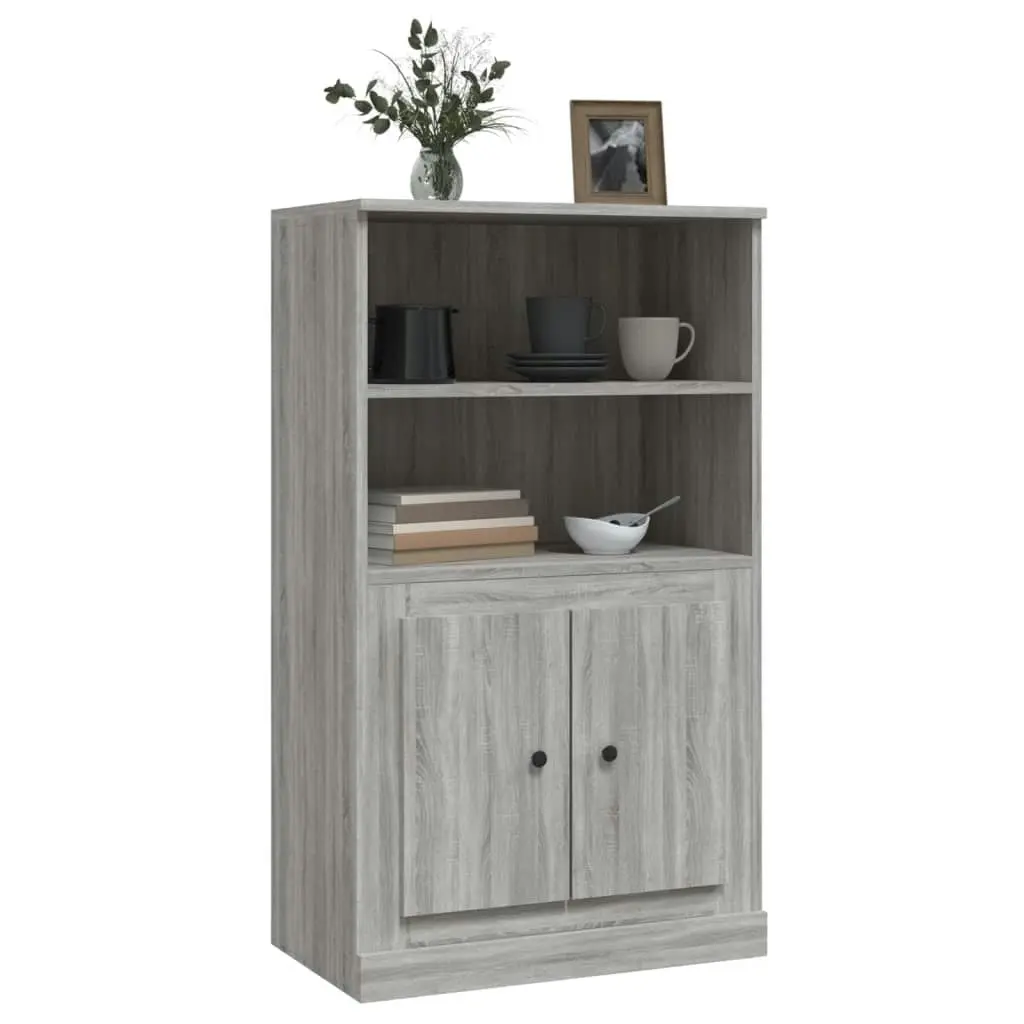 Highboard Grey Sonoma 60x35.5x103.5 cm Engineered Wood 816318