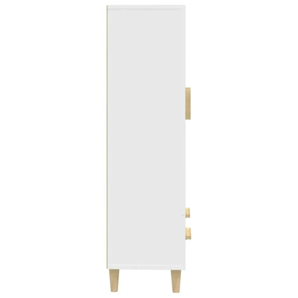 Highboard White 70x31x115 cm Engineered Wood 812564