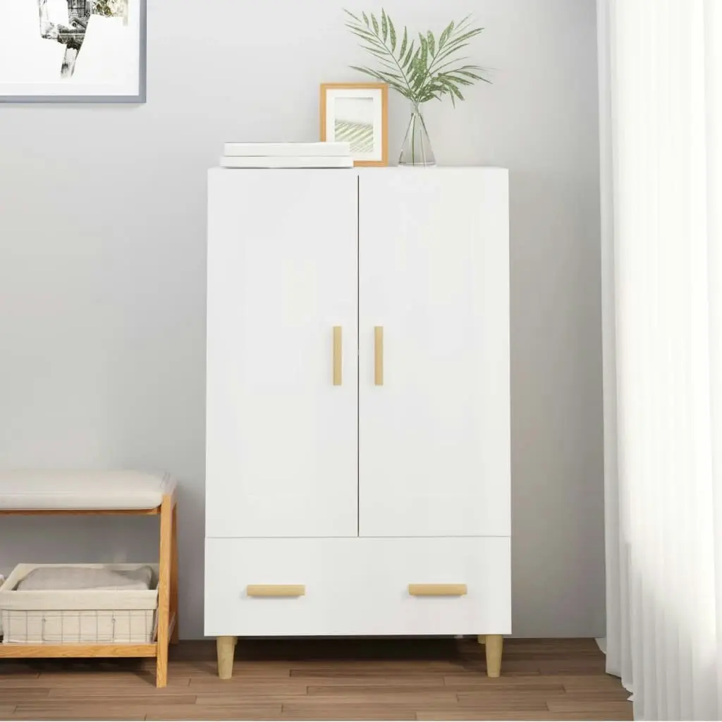 Highboard White 70x31x115 cm Engineered Wood 812564