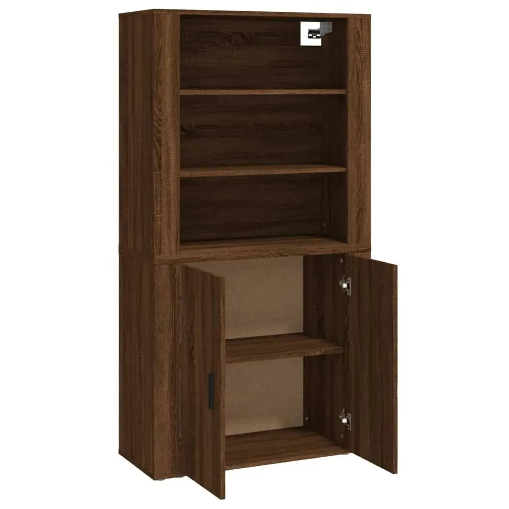 Highboard Brown Oak Engineered Wood 3185366