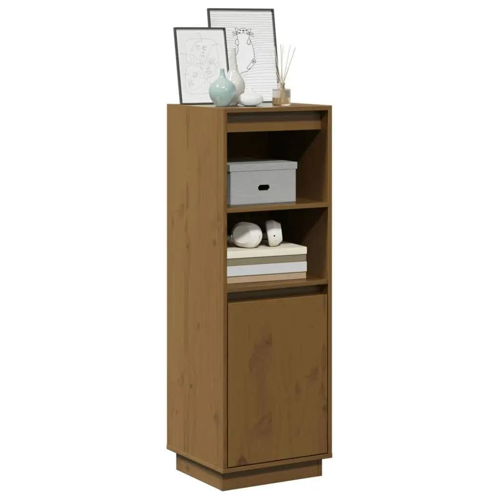 Highboard Honey Brown 37x34x110 cm Solid Wood Pine 813518