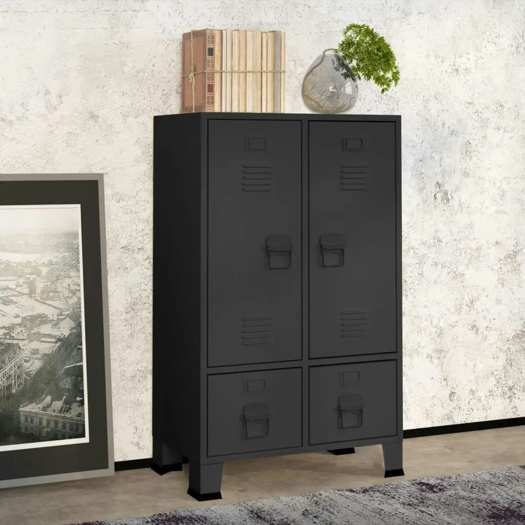 Industrial Wardrobe Anthracite 67x35x107 cm Steel 339612