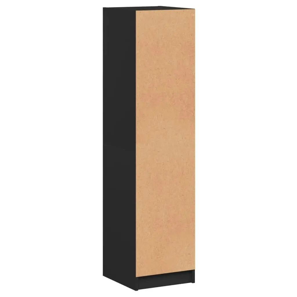 Highboard with Glass Doors Black 35x37x142 cm 836435