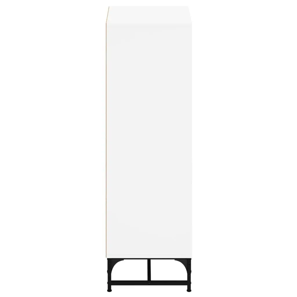 Highboard with Glass Doors White 35x37x120 cm 836560