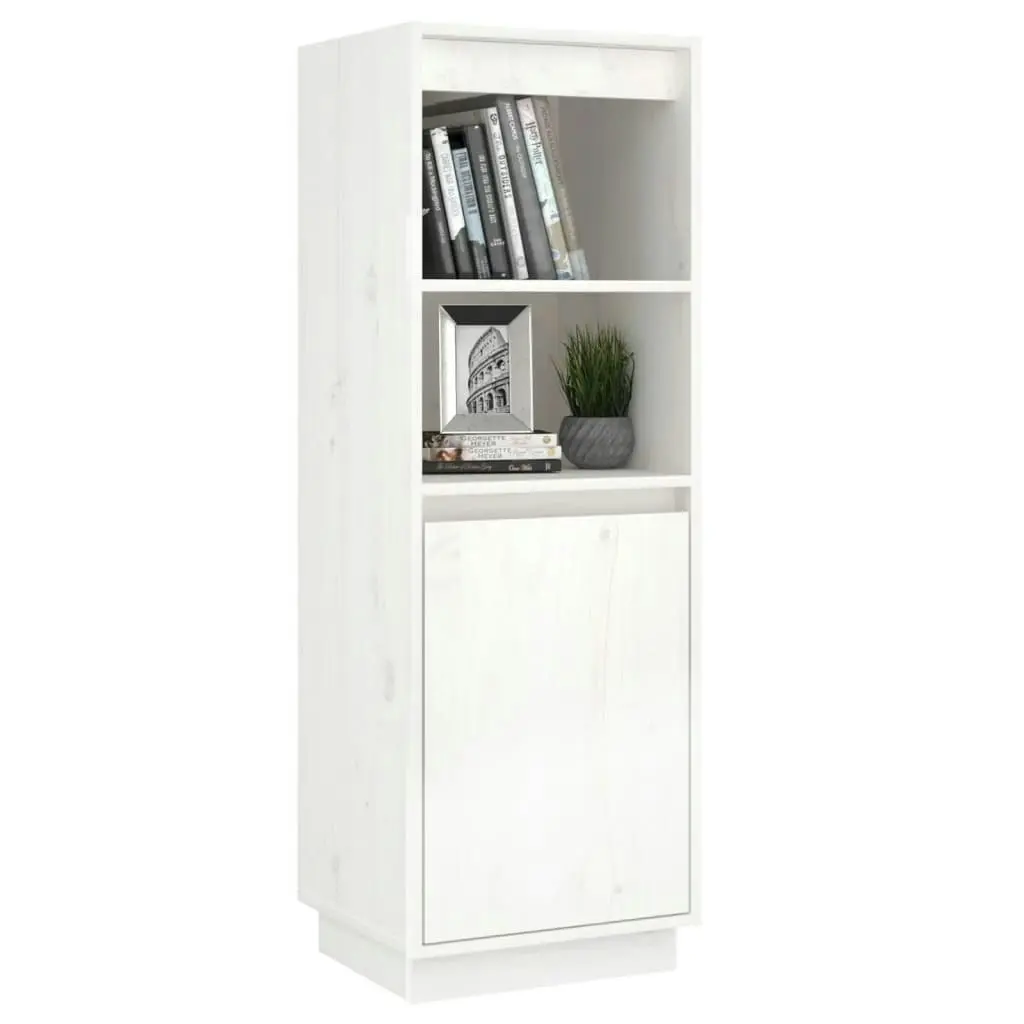 Highboard White 37x34x110 cm Solid Wood Pine 813516