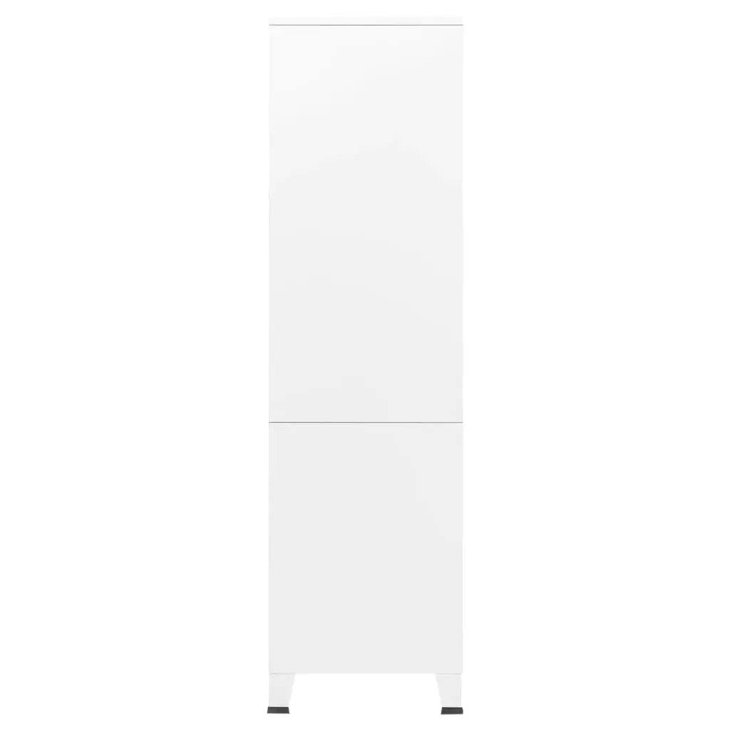 Industrial Wardrobe White 90x50x180 cm Metal 339614