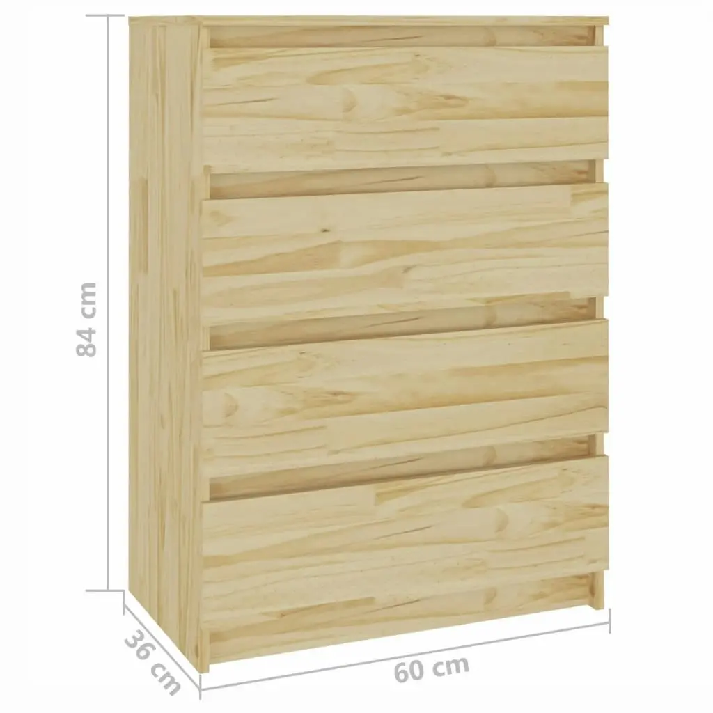 Side Cabinet 60x36x84 cm Solid Pinewood 808103