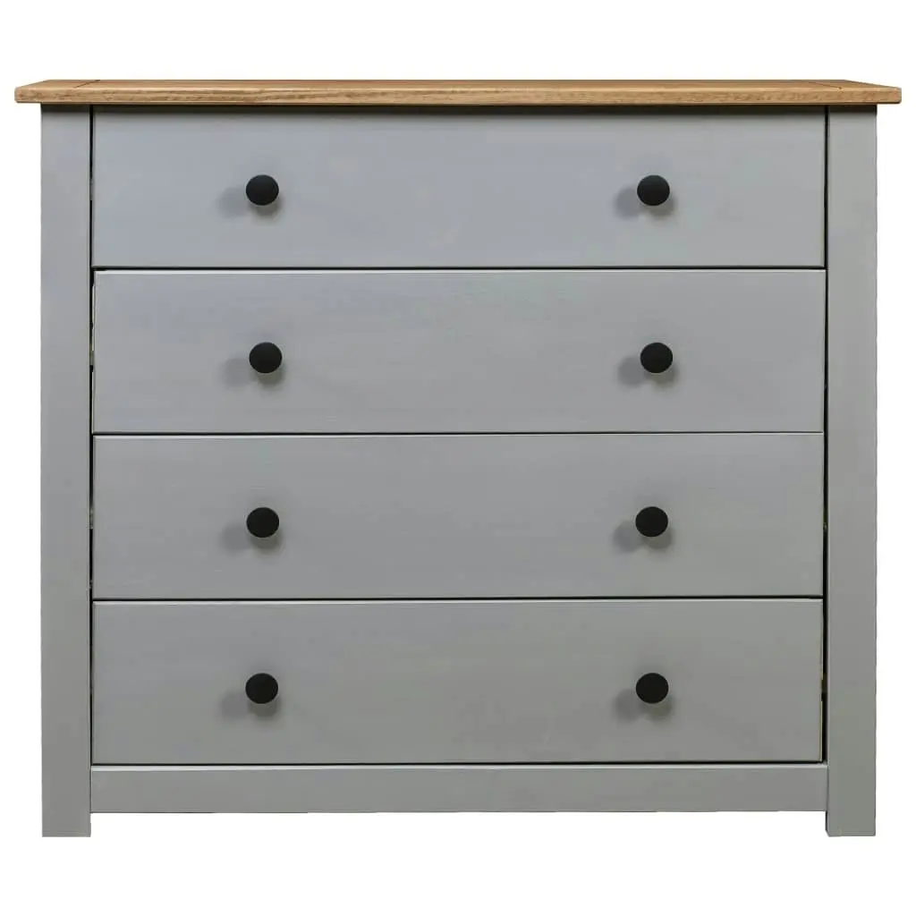 Side Cabinet Grey 80x40x73 cm Pine Panama Range 282659